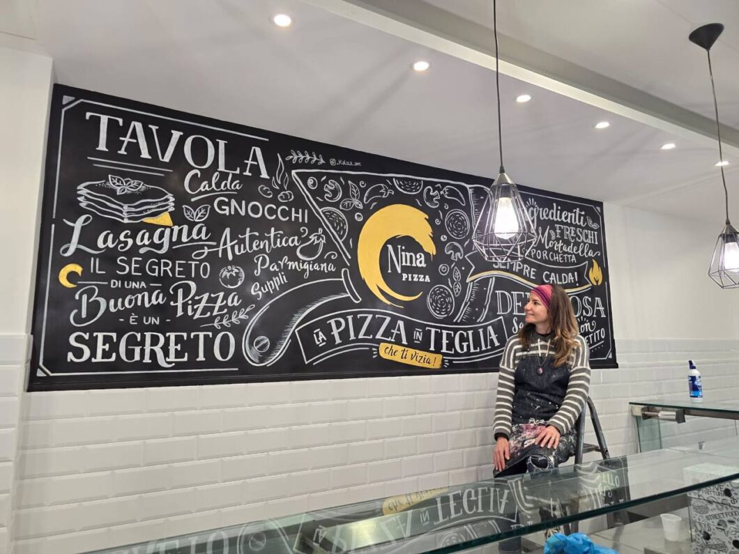 Lavagna-Artistica-Murales_Pizzeria-Nina-Roma_Kalua-Art
